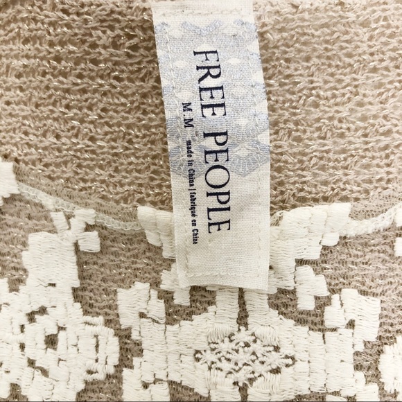 Free People Goldie’s Lurex Swit Lace Sqeater Top - Picture 5 of 8